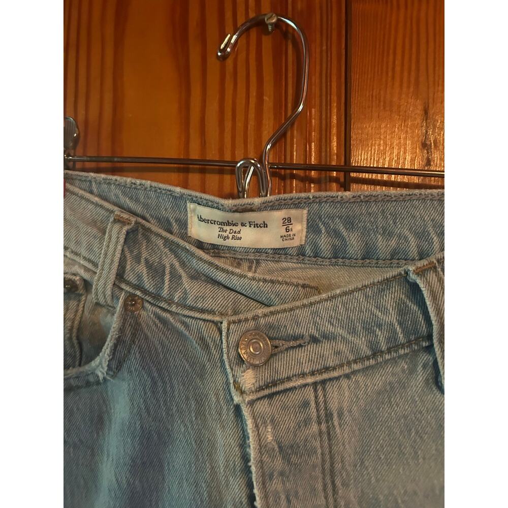Abercrombie & Fitch Women’s The Dad High Rise Jeans Crossover size 28/6 - Picture 3 of 4